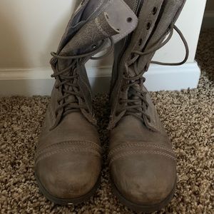 Steve Madden Gray Military Boots